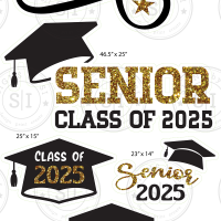 Class of 2025 Mixed Simple Stack 1 - 5 pieces