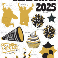Black & Gold Graduation Smart Set - 24 Pieces