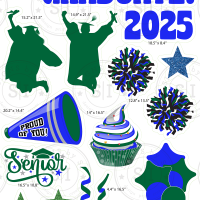 Blue & Green Graduation Smart Set - 24 pieces