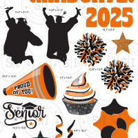 Orange & Black Graduation Smart Set - 24 Pieces
