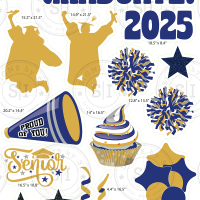 Navy Blue & Gold Graduation Smart Set - 24 Pieces