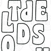 Groovy White with Black Glitter Outline Alphabet 22" - 39 Pieces - Image 3