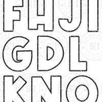 Alphakind White with Black Glitter Outline 18" Alphabet - 34 pieces