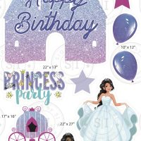 Ombre Glitter Princess Castle Party Smart Set - 15 Pieces
