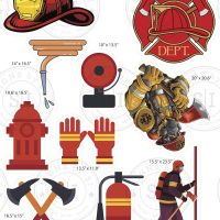 Firefighter Graphics Set - 15 Pieces