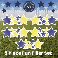 Royal Blue & Yellow Jumbo Stars Fun Fillers - 5 Pieces - Image 2