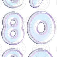 Iridescent Holographic Foil Balloon Font 30" Numbers - 13 Pieces - Image 2