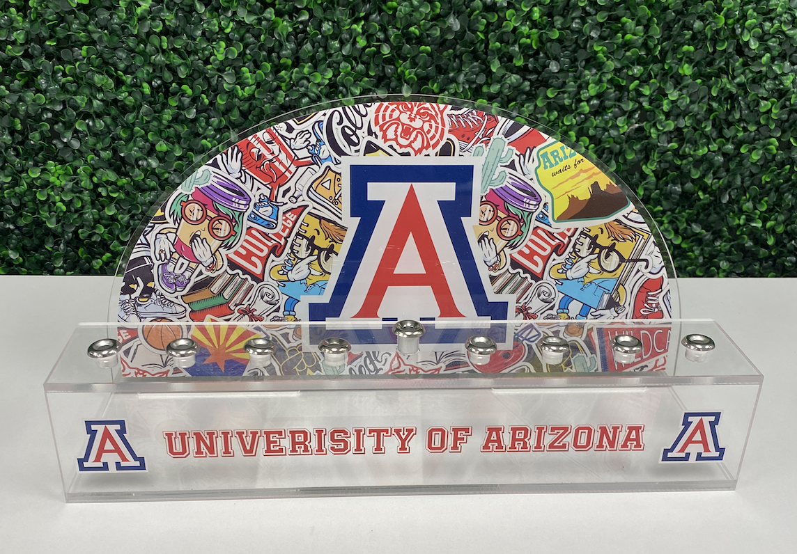 Customized Acrylic Hanukkah Menorah with Name/Verbiage and