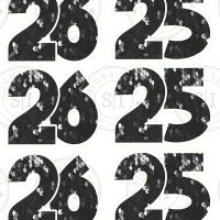 Black Sequin 18" Alphakind 2025 & 2026 -1 0 pieces