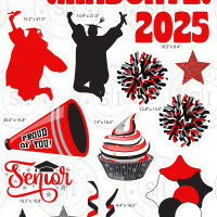 Red & Black Graduation Smart Set - 24 pieces