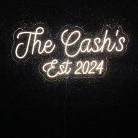 Last Name + Established Year Acrylic Neon Sign | Wedding Neon Sign | Engagement Party Neon Sign | Anniversary Neon Sign