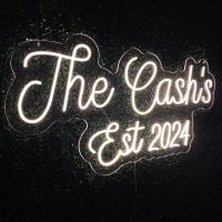 Last Name + Established Year Acrylic Neon Sign | Wedding Neon Sign | Engagement Party Neon Sign | Anniversary Neon Sign - Image 3