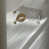 Acrylic Sign for Business or Special Event with Gold Mirror 3D Logo