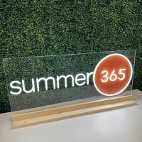 Acrylic Neon Business Name Sign - Image 3