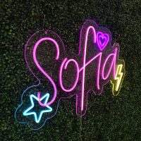 Name Acrylic Neon Sign | Birthday Party Neon Sign | Wedding Neon Sign | Sweet 16 Neon Sign | Bar Bat Mitzvah Neon Sign - Image 2