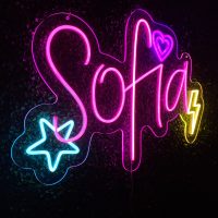 Name Acrylic Neon Sign | Birthday Party Neon Sign | Wedding Neon Sign | Sweet 16 Neon Sign | Bar Bat Mitzvah Neon Sign - Image 5