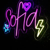 Name Acrylic Neon Sign | Birthday Party Neon Sign | Wedding Neon Sign | Sweet 16 Neon Sign | Bar Bat Mitzvah Neon Sign - Image 4