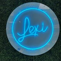 Custom Acrylic Layered + Neon Accent Sign In Board for Events, Wedding, Bar/Bat Mitzvahs