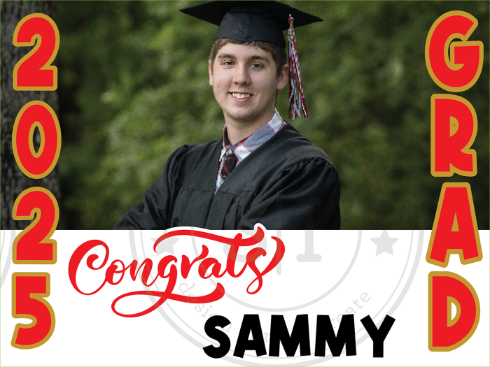 Custom Congrats Yard Sign - 24" Customized Graphic - Image 3