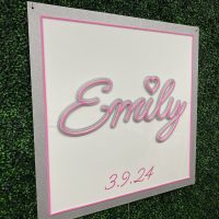 Custom Acrylic Layered + Neon Accent Sign In Board for Events, Wedding, Bar/Bat Mitzvahs - Image 6