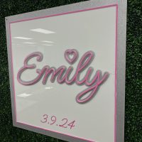Custom Acrylic Layered + Neon Accent Sign In Board for Events, Wedding, Bar/Bat Mitzvahs - Image 8