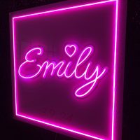 Custom Acrylic Layered + Neon Accent Sign In Board for Events, Wedding, Bar/Bat Mitzvahs - Image 9