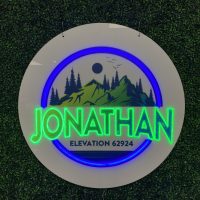 Custom Acrylic Layered + Neon Accent Sign In Board for Events, Wedding, Bar/Bat Mitzvahs - Image 5