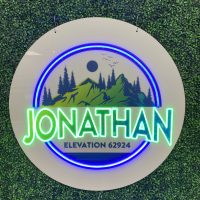 Custom Acrylic Layered + Neon Accent Sign In Board for Events, Wedding, Bar/Bat Mitzvahs