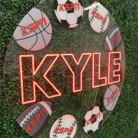 Custom Acrylic Layered + Neon Accent Sign In Board for Events, Wedding, Bar/Bat Mitzvahs - Image 3