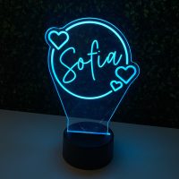 LED Acrylic Light Up Display Centerpiece - Create Your Own With Photo, Text, Logo or Design - Sweet 16, Birthday, Bar/Bat Mitzvah, Weddings, Graduation