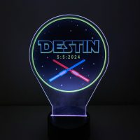 LED Acrylic Light Up Display Centerpiece - Create Your Own With Photo, Text, Logo or Design - Sweet 16, Birthday, Bar/Bat Mitzvah, Weddings, Graduation