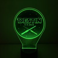 LED Acrylic Light Up Display Centerpiece - Create Your Own With Photo, Text, Logo or Design - Sweet 16, Birthday, Bar/Bat Mitzvah, Weddings, Graduation - Image 4