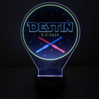 LED Acrylic Light Up Display Centerpiece - Create Your Own With Photo, Text, Logo or Design - Sweet 16, Birthday, Bar/Bat Mitzvah, Weddings, Graduation - Image 6