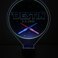 LED Acrylic Light Up Display Centerpiece - Create Your Own With Photo, Text, Logo or Design - Sweet 16, Birthday, Bar/Bat Mitzvah, Weddings, Graduation - Image 7
