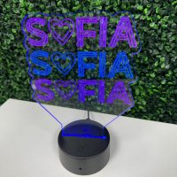 LED Acrylic Light Up Display Centerpiece - Create Your Own With Photo, Text, Logo or Design - Sweet 16, Birthday, Bar/Bat Mitzvah, Weddings, Graduation - Image 4