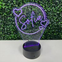 LED Acrylic Light Up Display Centerpiece - Create Your Own With Photo, Text, Logo or Design - Sweet 16, Birthday, Bar/Bat Mitzvah, Weddings, Graduation - Image 4