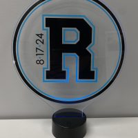 LED Acrylic Light Up Display Centerpiece - Create Your Own With Photo, Text, Logo or Design - Sweet 16, Birthday, Bar/Bat Mitzvah, Weddings, Graduation