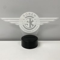 LED Acrylic Light Up Display Centerpiece - Create Your Own With Photo, Text, Logo or Design - Sweet 16, Birthday, Bar/Bat Mitzvah, Weddings, Graduation - Image 2