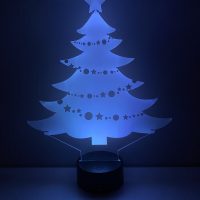 Christmas Tree LED Acrylic Light Up Display Centerpiece - Christmas Holiday Gift - Image 5