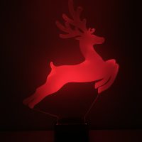Rudolph the Red Nosed Reindeer LED Acrylic Light Up Display Centerpiece - Christmas Holiday Gift