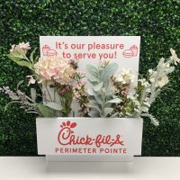 Chick-fil-A Flower Box (fake florals not included) with Customized Store Location Name - Image 7