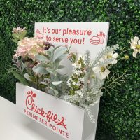 Chick-fil-A Flower Box (fake florals not included) with Customized Store Location Name - Image 2