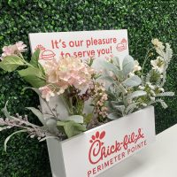 Chick-fil-A Flower Box (fake florals not included) with Customized Store Location Name - Image 5
