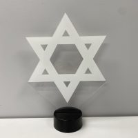 Jewish Star LED Acrylic Light Up Display Centerpiece - Chanukkah Holiday Gift | Bar Bat Mitzvah Decor - Image 5