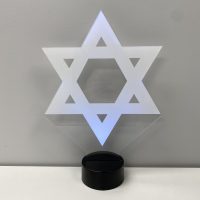 Jewish Star LED Acrylic Light Up Display Centerpiece - Chanukkah Holiday Gift | Bar Bat Mitzvah Decor - Image 8