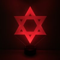 Jewish Star LED Acrylic Light Up Display Centerpiece - Chanukkah Holiday Gift | Bar Bat Mitzvah Decor - Image 4