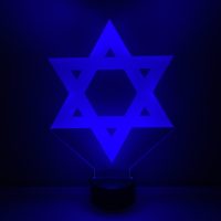 Jewish Star LED Acrylic Light Up Display Centerpiece - Chanukkah Holiday Gift | Bar Bat Mitzvah Decor - Image 7