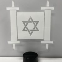 Torah LED Acrylic Light Up Display Centerpiece - Chanukkah Holiday Gift | Bar Bat Mitzvah Decor - Image 2