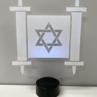 Torah LED Acrylic Light Up Display Centerpiece - Chanukkah Holiday Gift | Bar Bat Mitzvah Decor - Image 3