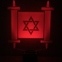 Torah LED Acrylic Light Up Display Centerpiece - Chanukkah Holiday Gift | Bar Bat Mitzvah Decor - Image 5